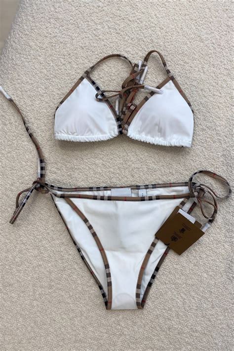 white burberry bikini|burberry bikini swimsuit.